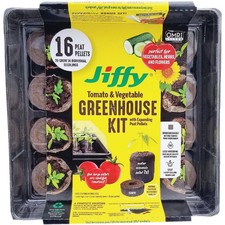 Jiffy 16 celdas 11 pulgadas W. x 11 in. Kit de invernadero L. Seed Starter con Superthrive