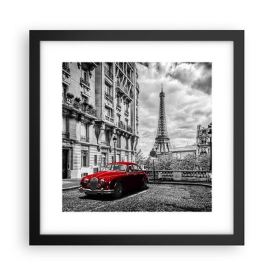 Wandbilder 30x30cm Poster Auto Eiffle Straße Gebäude Wandposter Bilder Wanddeko