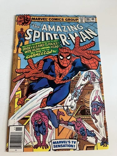 THE AMAZING SPIDER-MAN #186 Marvel 1978 Bronze Age Chameleon App. FN+ 6.5