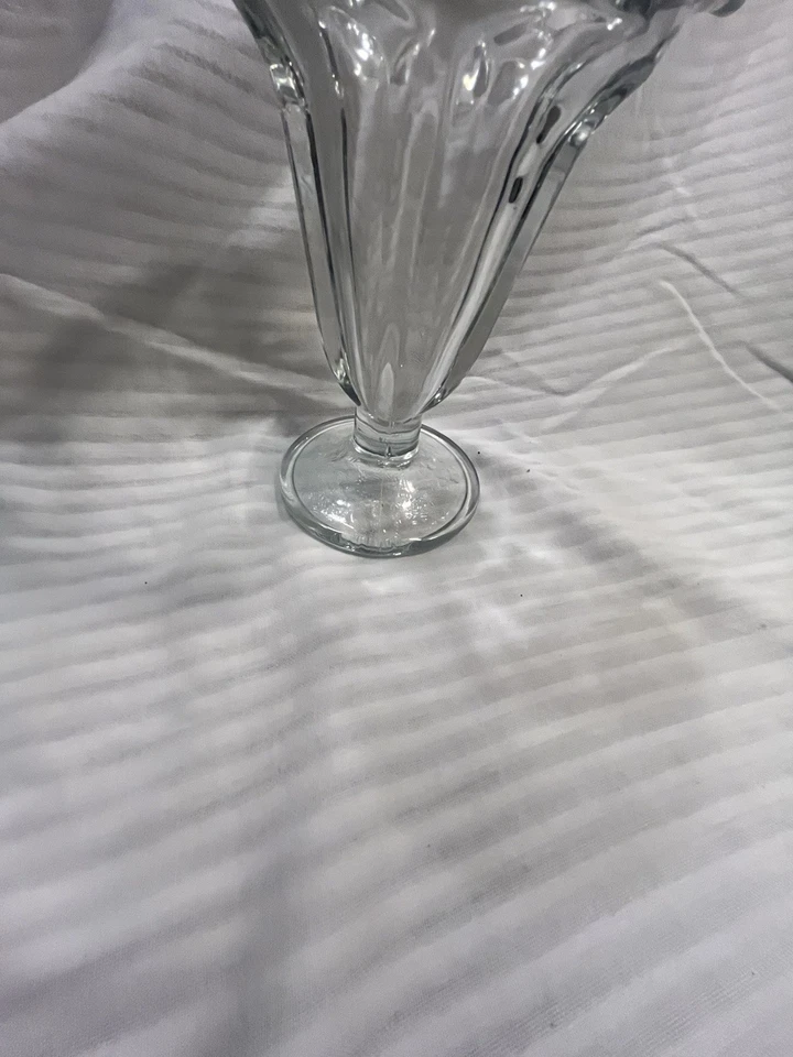 Набор из 2 прозрачных тюльпановых стеклянных блюд для мороженого мороженого мороженого сорбента парфе 6 дюймов тюльпаны - Изображение 3 из 4