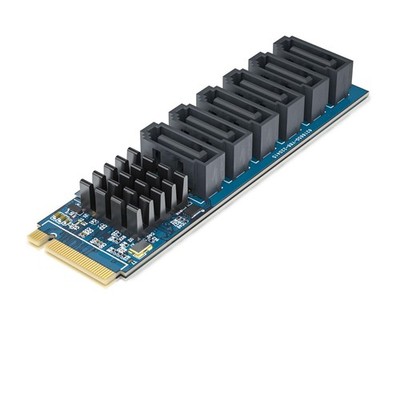 M.2 to SATA Adapter, M Key to SATA3.0 Card, ASMedia ASM1166 Chip, Support SSD...