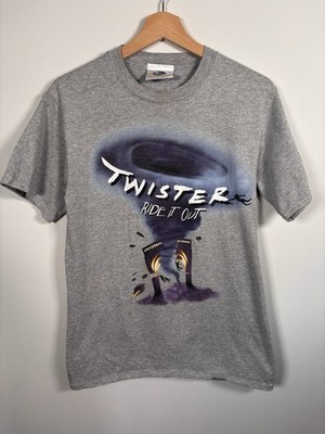 Vintage Twister Ride It Out Shirt Mens S Gray 1996 Movie Promo