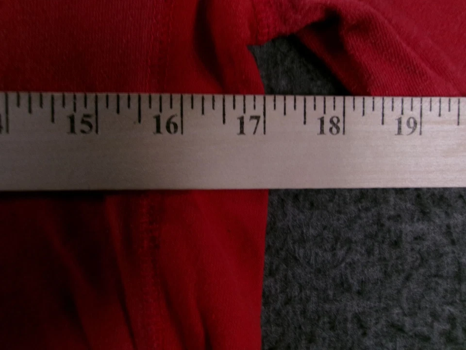 Camisa Henley Abercrombie Niños 11/12 Roja Manga Larga Botón Logo Bordado Foto 4 de 4