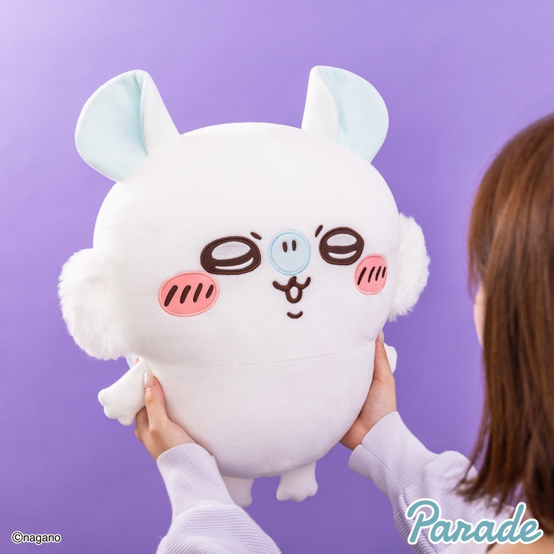 Chiikawa Momonga Big Plush Toy Doll 45cm White Light Blue Parade