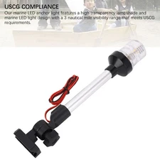 Anchor Light IP67 Waterproof White Light LED 3NM Visibility All Round Fold Down