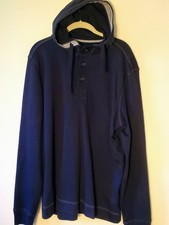 Banana Republic Pullover Black Hoodie Sweatshirt Mens L Nautical Collegiate