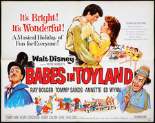 Babes in Toyland ORIGINAL US Half Sheet Film Poster Ray Bolger DISNEY 1961