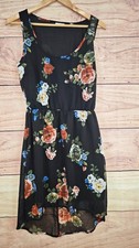ONLY size 12 black floral sleeveless short dress