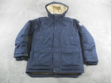 Lands' End Jacket Youth Large 14-16 Blue Hooded Down Parka Winter Coat Insulated