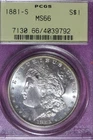 1881 S PCGS MS66 MORGAN SILVER DOLLAR #B52022