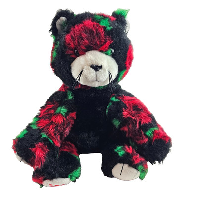Build-A-Bear Workshop Red Rose Kitty Plush Black Christmas Holiday Stuffed