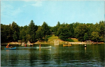 Camp Pinnacle Hendersonville North Carolina Postcard Blue Ridge Mountains Chrome