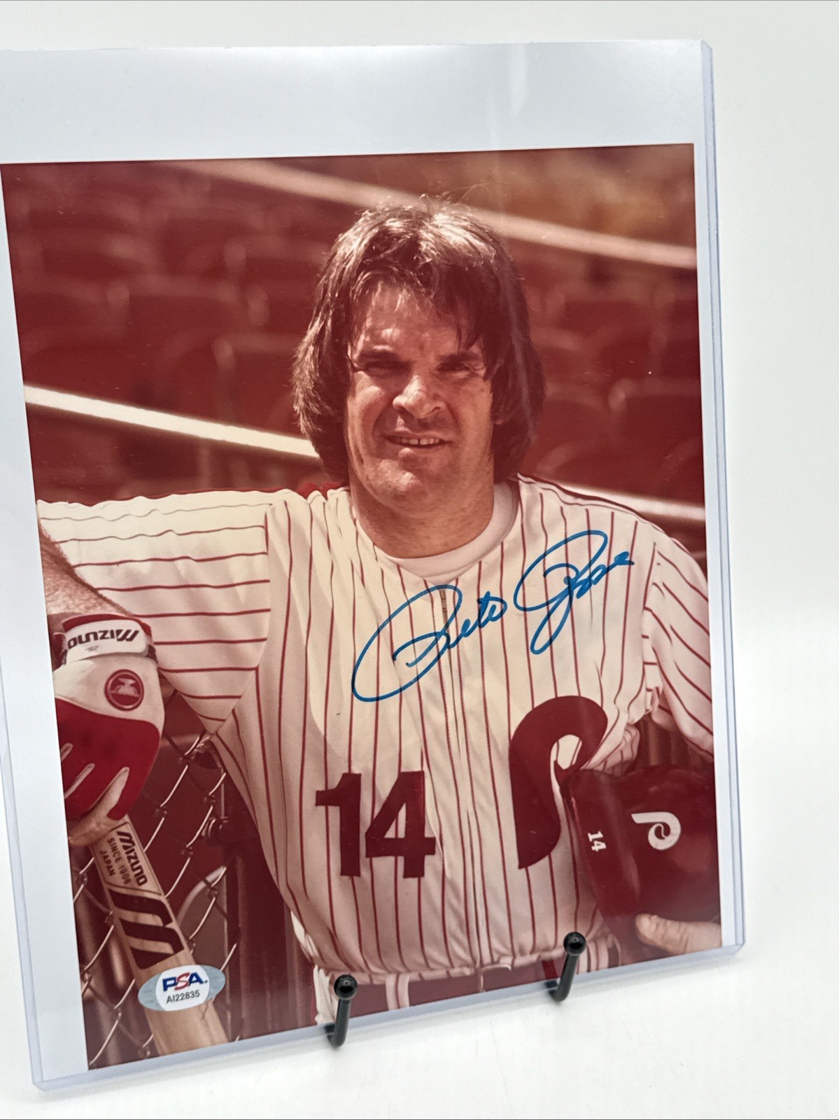 Pete Rose Autographed Signed Philadelphia Phillies Photo PSA COA 