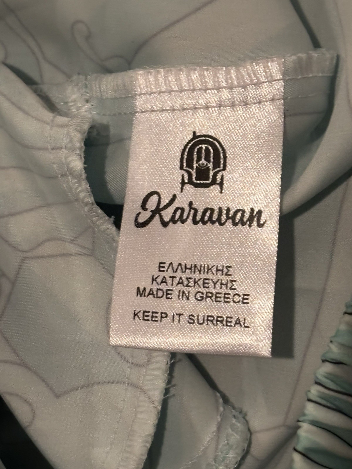 Karavan Womens Medium Trouser Pants Casual Bottoms Art Deco Pattern Greece