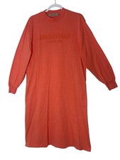 ESSENTIALS Fear Of God Dress Women?s Size 14/16 Long Sleeve Cotton Pockets