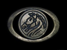 TA11107 VINTAGE 1970s  HORSE  COMMEMORATIVE BELT BUCKLE