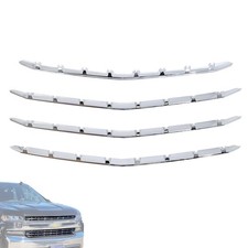 Front Grille Overlay Trim Billet Fit For Chevy Chevrolet Silverado 1500 Lt An...