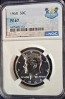 1964 Proof Silver Kennedy Half Dollar, NGC PF67
