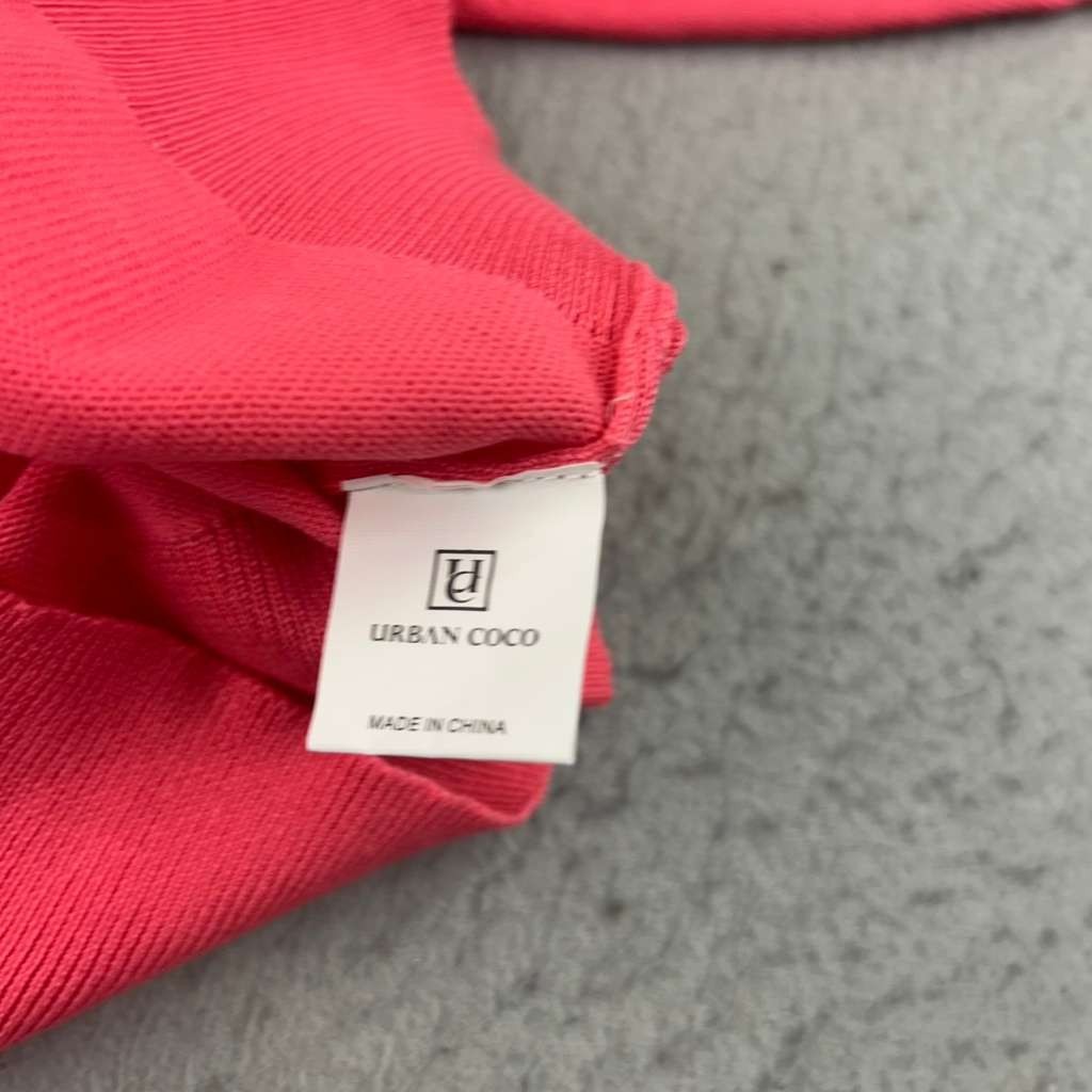 Urban Coco Sweater Womens Medium Pink V Neck Long Sleeves Button Up Cardigan NWT image 6