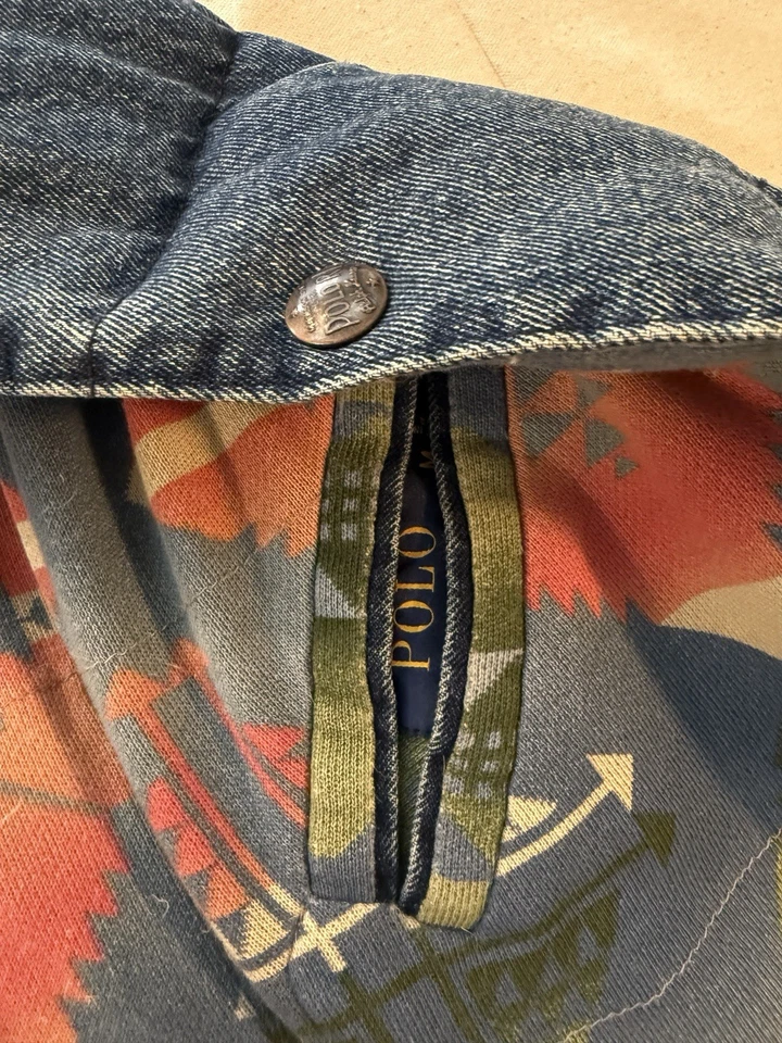 Vintage Ralph Lauren Western Denim Down Vest - Image 4 of 4