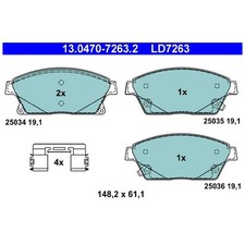 Satz Bremsbeläge Bremsklötze vorne für Opel Mokka-Mokka X J13 Zafira C | 2462