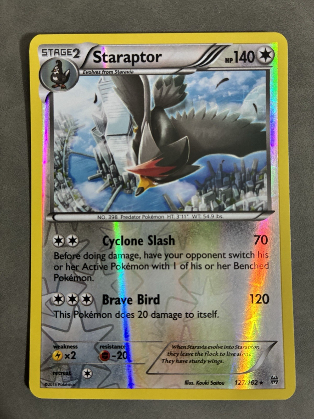 Staraptor 127/162 Reverse Holo Rare 2015 Breakthrough Pokémon Card NM-Mint
