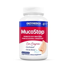 Enzymedica, MucoStop, Natural Enzyme Supplement, Relieves Seasonal or Occasio...