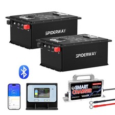 2PC 48V 150Ah Lithium LiFePO4 Battery With 200A BMS 6000 Cycles Max10.24kW