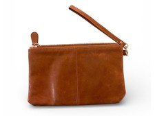 Vintage Brown Leather Clutch