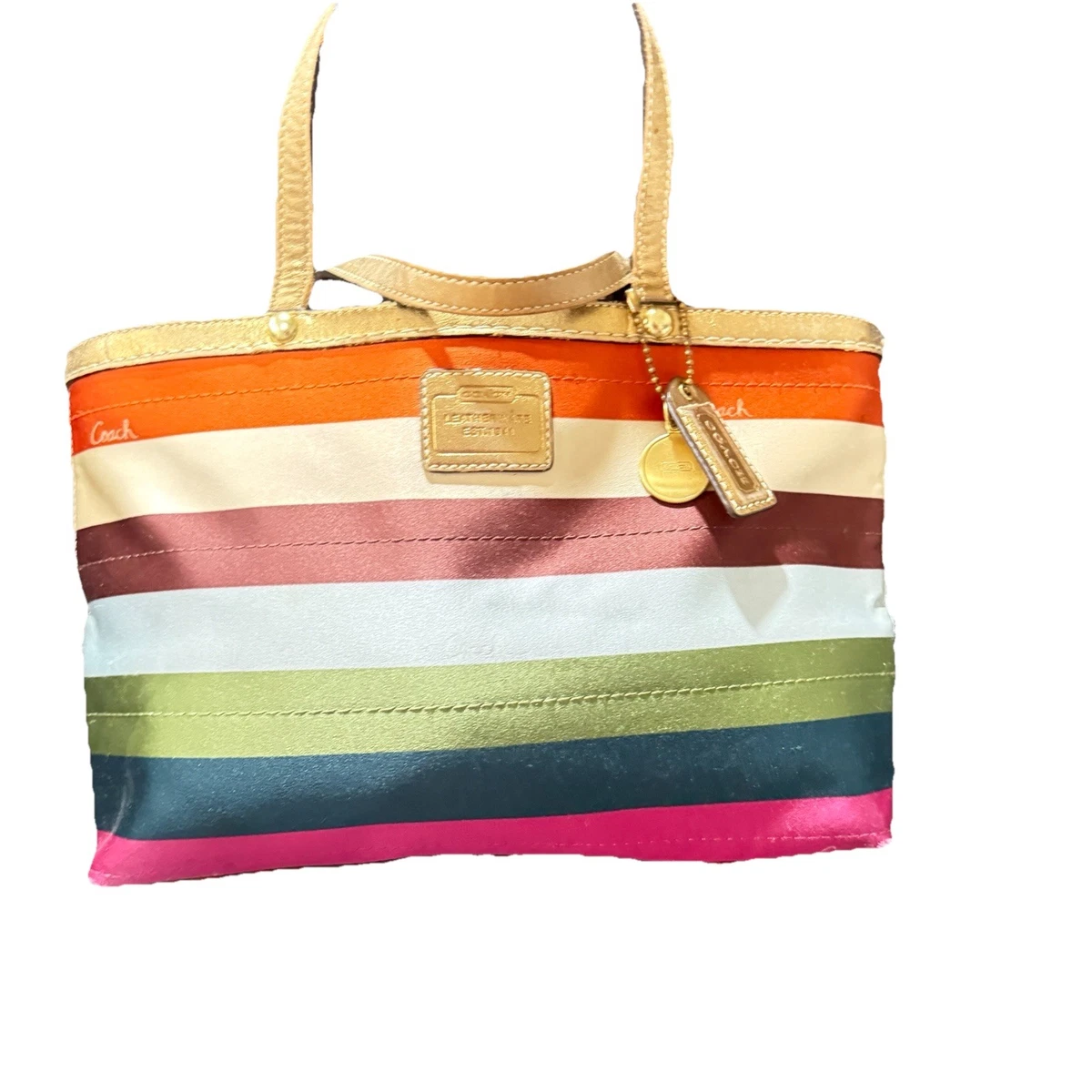 Coach Legacy Striped Satin Exterior Bags & Handbags for Women for
