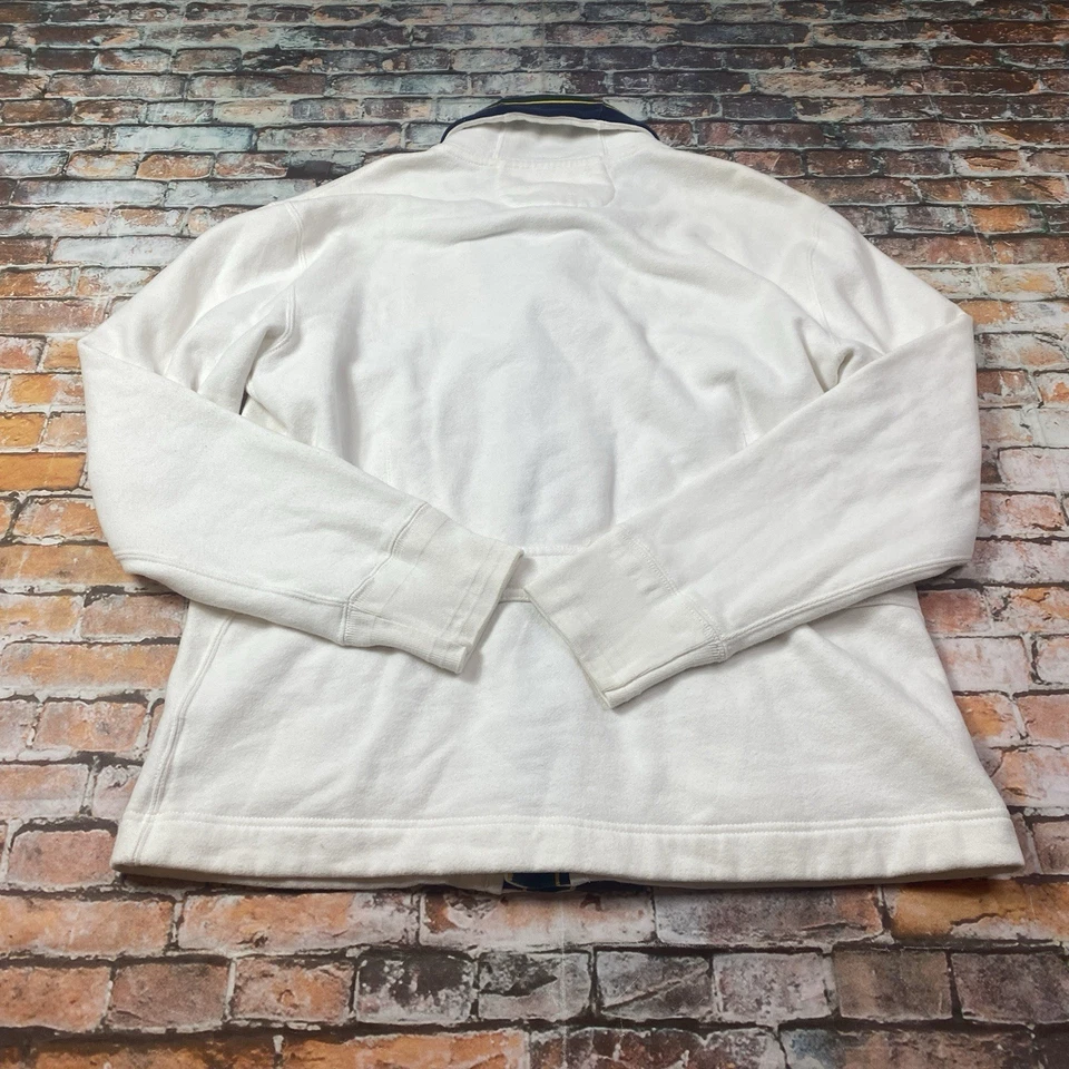 Polo Ralph Lauren кардиган свитер белый мужской M шаль герб опрятный винтажный 90-х - Изображение 3 из 4