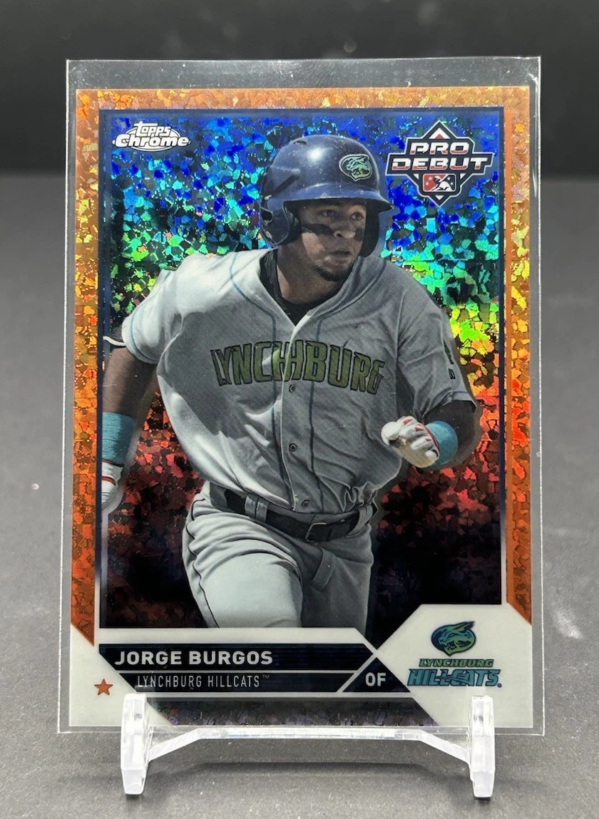 Jorge Burgos 2023 Topps Chrome Pro Debut Orange Mini Diamond /25 Guardians