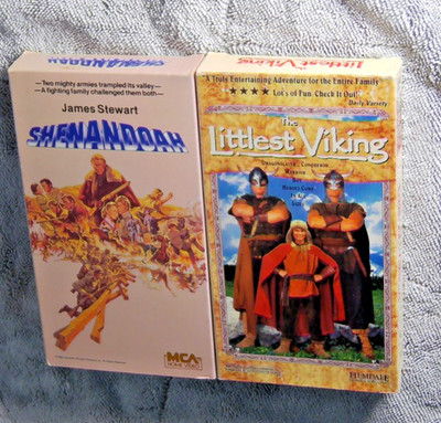 VHS Lot of 2 Preowned Shenandoah & The Little Viking VHS Tapes ISBNs