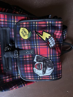 Disney Cruella De Vil Plaid Live Action Backpack Laptop Pocket 101 Dalmatians