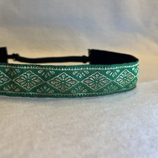 Celtic Irish Headband non slip adjustable Green Shamrocks St Pats Day Jacquard