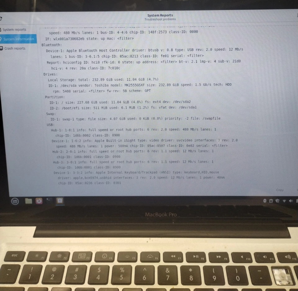 Apple MacBook Pro A1278 13" 2010 Core 2 Duo 4GB RAM 250GB HDD Linux Mint - Image 3 of 4