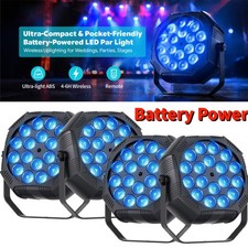 3000mAh Battery Powered LED RGB Par Light Wireless DMX Party DJ Show Stage Light