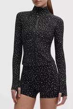 LULULEMON DEFINE JACKET CROPPED NULU HEART SCATTER DOT BLACK 0-2-4-6-8-10-12 NWT