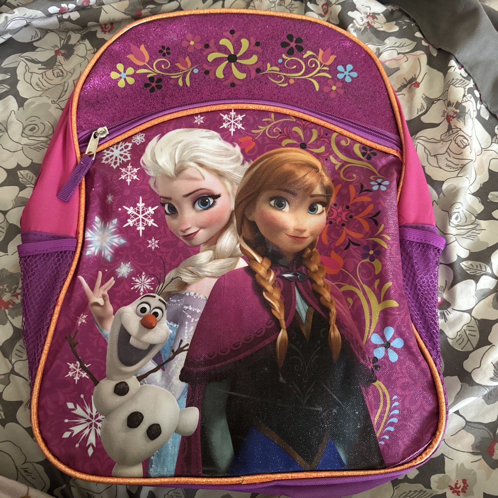 With Olaf Large Bag Pink Floral