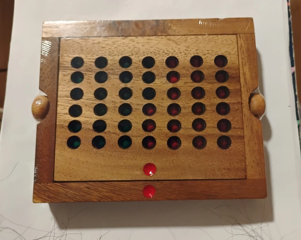 New Wooden 4 in-Row Game - Travel Set Game - Image 3 of 4