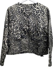 Beck Sondergaard Leopard Print Cropped Jacket Buttoned Long Sleeve - Size M