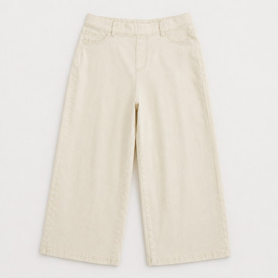 Anna & Ava XL Cream Wide Leg Crop Pants Stretch Pull On Casual Women