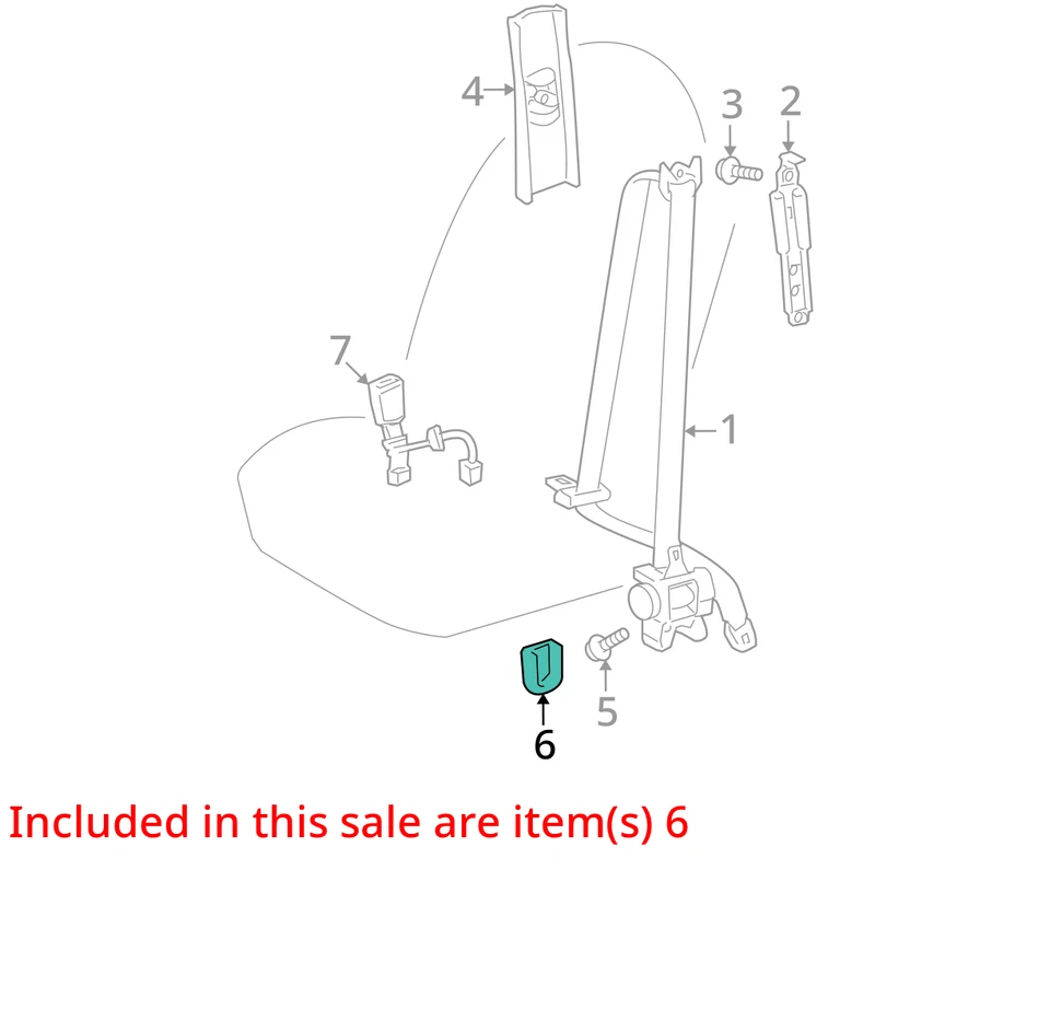 ADEQUADO PARA 2009-2010 PONTIAC VIBE COVER D/CINTO DE SEGURANÇA PARAFUSO RETR 19204163 - NOVO FABRICANTE DE EQUIPAMENTO ORIGINAL - Imagem 2 de 3