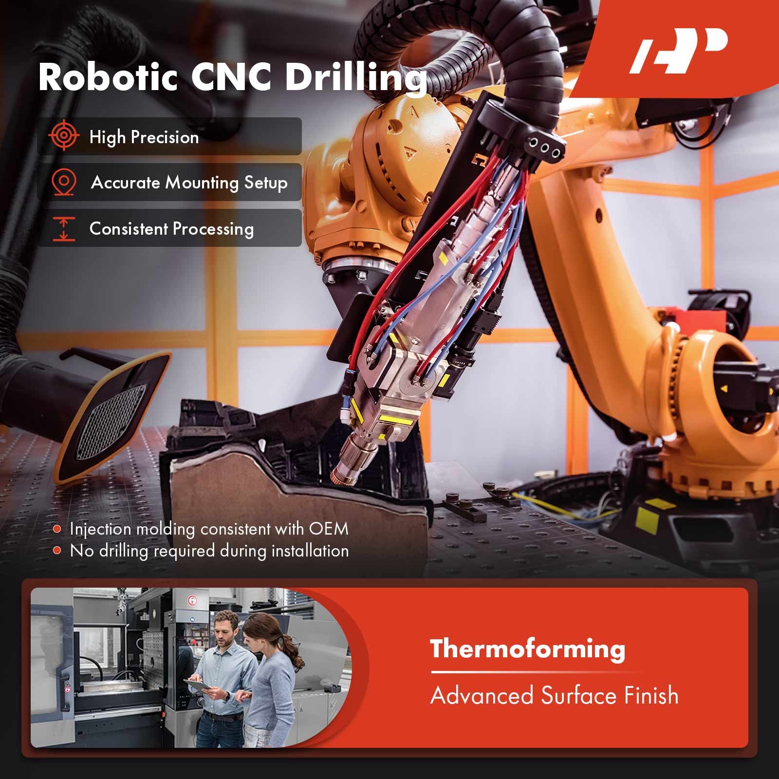 A-Premium 2Pcs Inner Fender Liners Splash Shield PET Front for Chevrolet Camaro