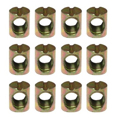 RLECS 12pcs M8 Pozidriv Slotted Barrel Nuts Cross Dowels Slotted Nuts Horizon...