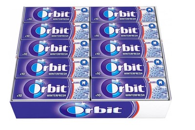 10x14g Wrigley's Orbit WINTERFRESH Sugar-Free Chewing Gum (100 pieces)