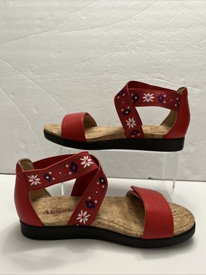 Alegria By P Glitz  Lucia  Flats LUC 7764, Red,  Women s US Size 8.5/ EU 39
