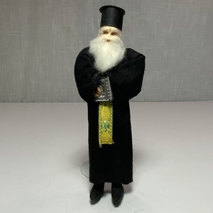 Vintage Well Made Handmade Greek Orthodox Priest Doll 8”
