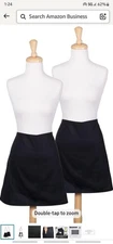 DII Waist Apron Set Tie Back Black  Chef Cook Kitchen Server NIP 2pc SHIPS FREE