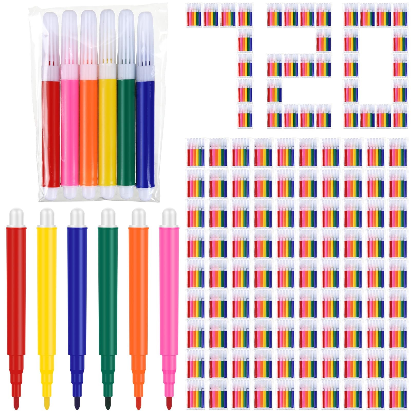 - Vibrant Short Pens For Kids  Adults, Assorted